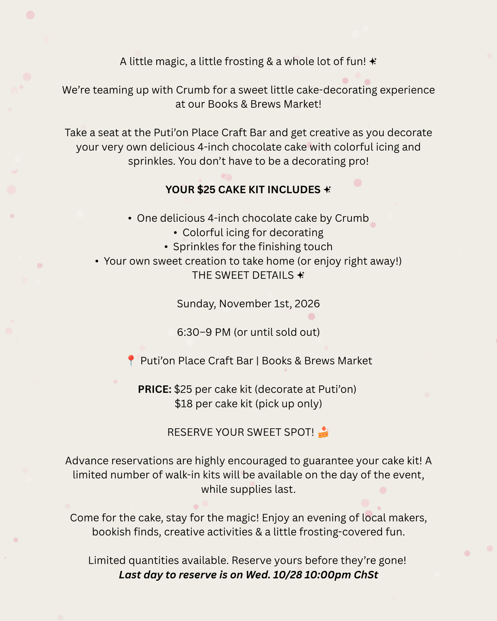 Books & Brews - Cake Decorating